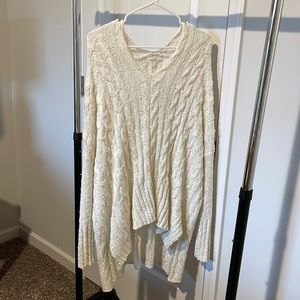 Oversized white sweater